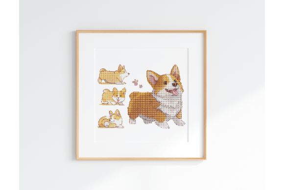 Adorable Corgi Cross Stitch for Holiday Gifts