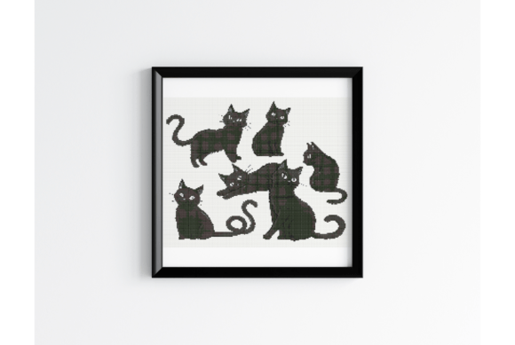 Charming Funny Cats Cross Stitch Pattern