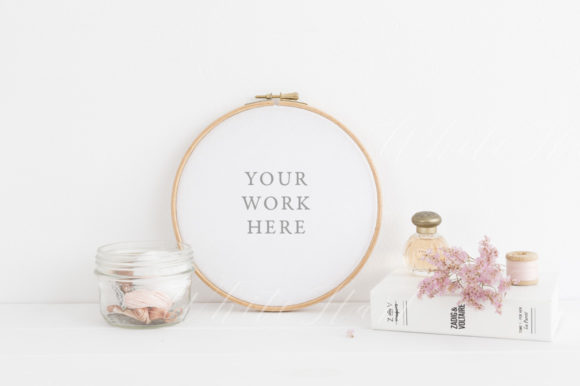Embroidery Hoop Mockup for Business Use