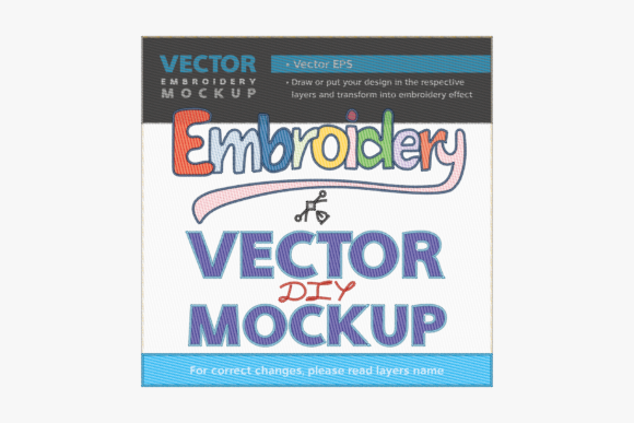 Embroidery Vector Mockup for Charming Gifts