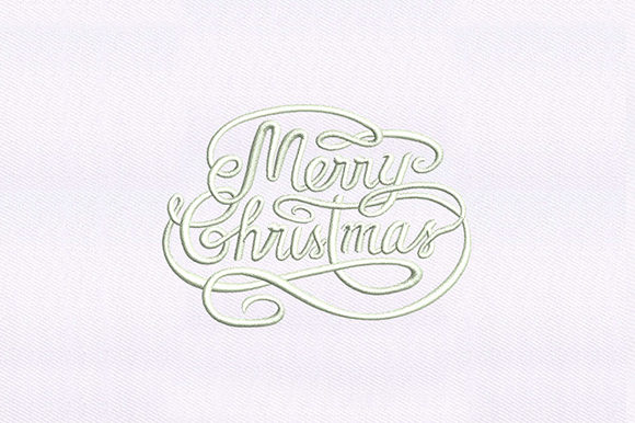 Merry Christmas: A Festive and Elegant Embroidery Design