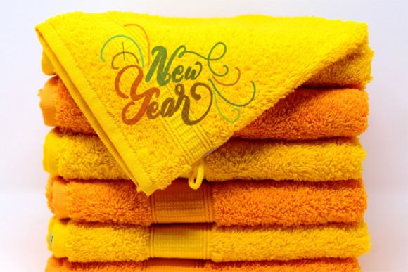 New Year's Lettering: A Festive Embroidery Design