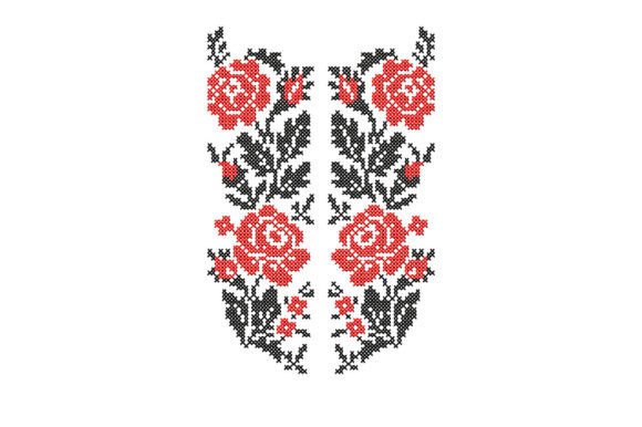 Review: Neckline Cross Stitch Design with Roses