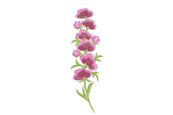 Tall Pink Flowers: A Versatile Embroidery Design