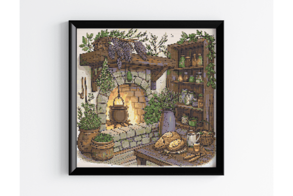 Vintage Kitchen Cross Stitch: A Cozy Cottagecore Design